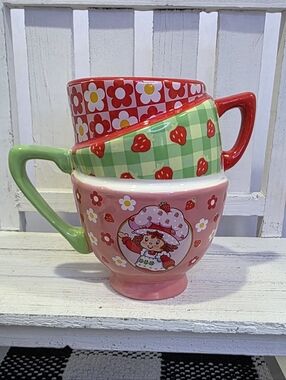 🍓Berry Sweet! Strawberry Shortcake 3-Tier "Stacked" Ceramic Mug - NWT